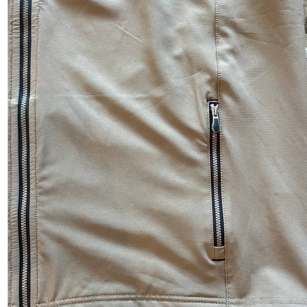 Bolle Mens Golf Storm Vest Jacket Large Beige Full Zip Waterproof Activewear NEW - Picture 5 of 7